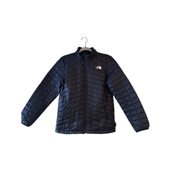 Youth Junior North Face Puffer Jacket Large 14/16 Black Thermoball - Picture 1 of 13